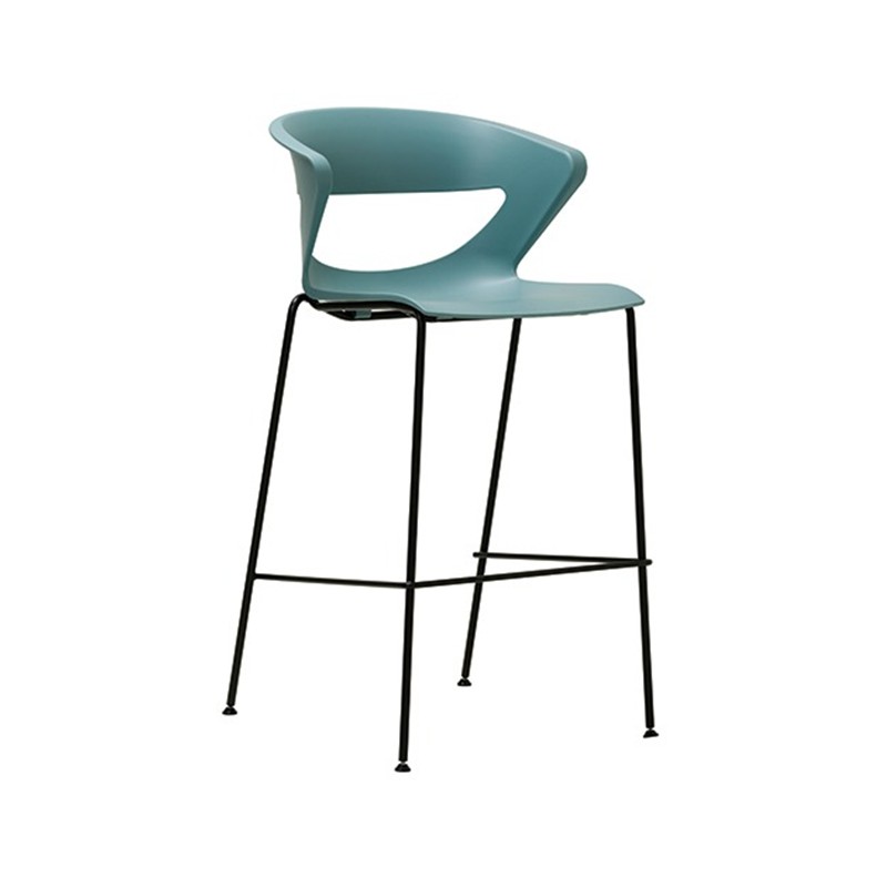 Kicca Barstool Black Frame Turquoise
