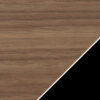 Natural Walnut Paired with Black