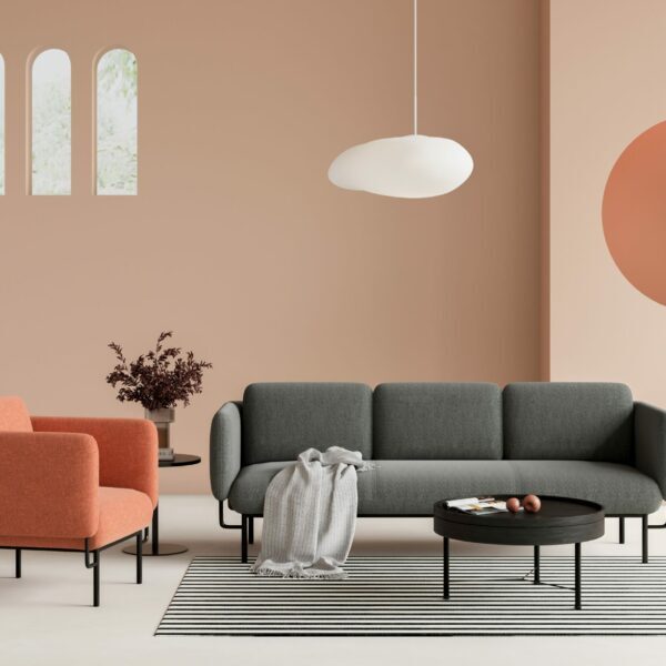 Two couches and small coffee table Brand Story